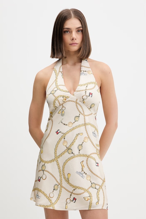 Tommy Jeans sukienka letnia beżowa DW0DW22346