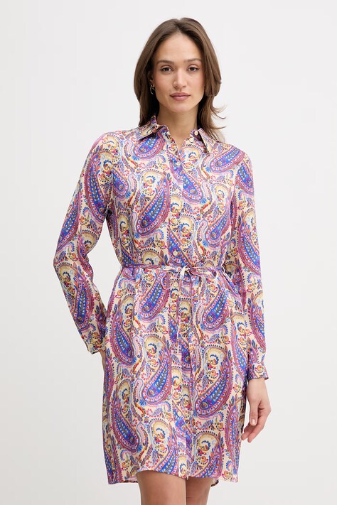 Marc Aurel sukienka koszulowa z wiskozy beżowa 6243A11087