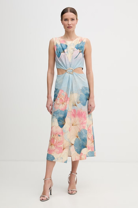 Gaudi sukienka niebieska w kwiaty 611FD15038