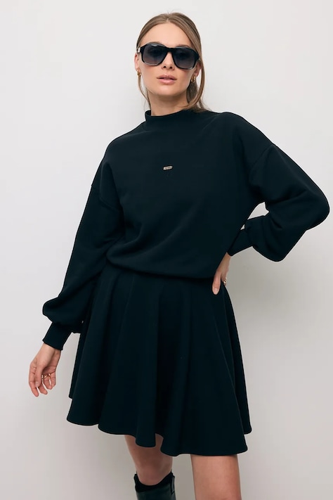 Bizuu sukienka FOXI kolor czarny mini rozkloszowana FOXI CZARNY