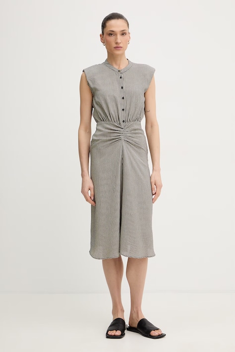 Sessun Sukienka czarna w kratkę 26205016