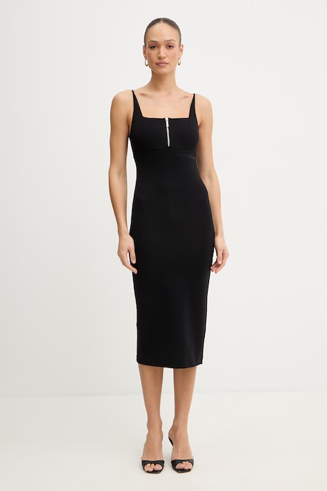 Armani Exchange sukienka kolor czarny mini dopasowana XW002056 AF21295