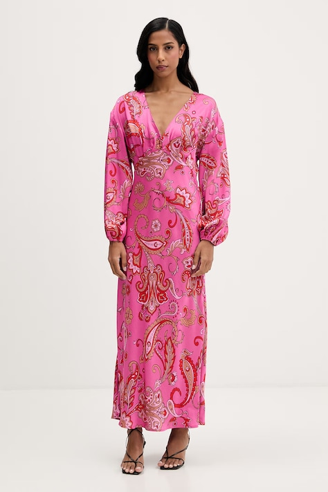 Never Fully Dressed sukienka kolor różowy maxi rozkloszowana NFDDR3208