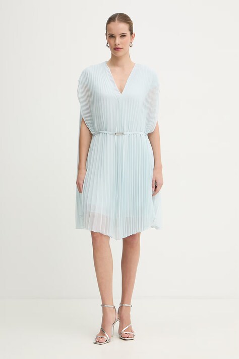 Φόρεμα BOSS Doplisse χρώμα: τιρκουάζ, 50558254