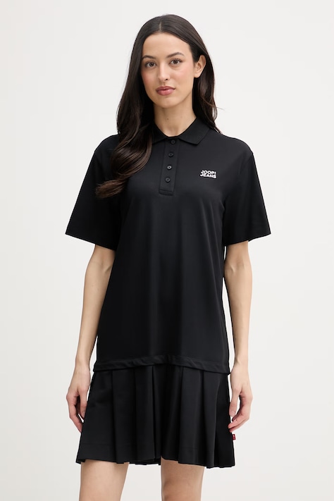 Joop! sukienka z bawełną czarna 30100680