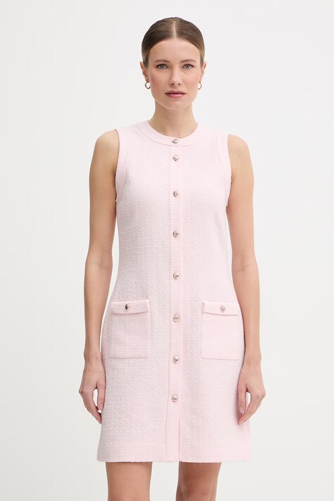 Joop! sukienka z bawełną różowa 30101828