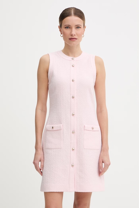 Joop! sukienka z bawełną różowa 30101828