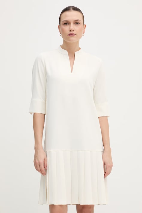 Joop! sukienka kolor beżowy mini prosta 30101851