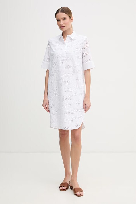 Joop! sukienka bawełniana biała 30102102