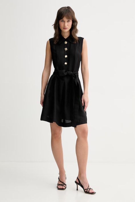 HUGO malé čierne ľanové Kaleisi čierne hladké 50559516