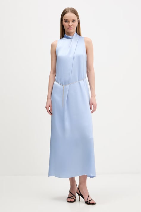 Φόρεμα HUGO Kewina-1 χρώμα: μπλε, 50566973