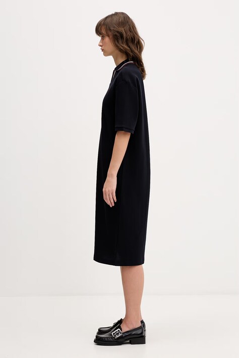 Бавовняна сукня Fred Perry — SS26-SUD1K4, темно-синій — фото 2