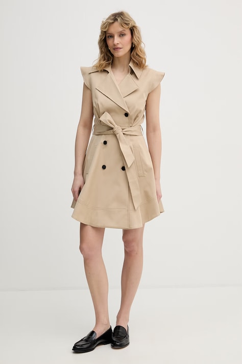 Karl Lagerfeld sukienka rozkloszowana beżowa B2W13013