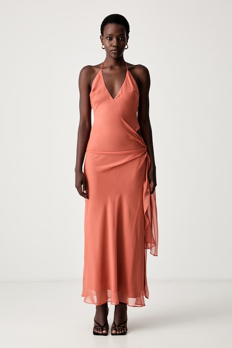 Bardot vestito arancione 59760DB4