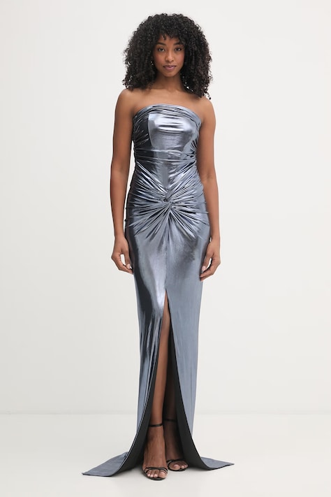 Retrofete sukienka drapowana Maytal niebieska R25-10925