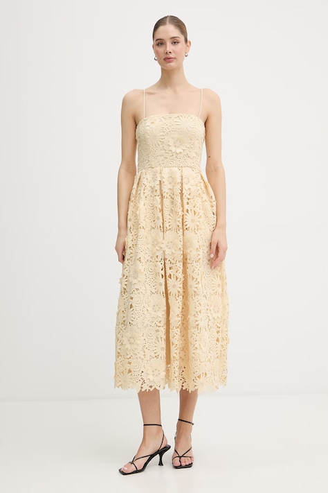 Rotate sukienka gorsetowa żółta 1156231366