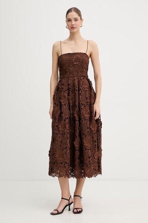 Rotate sukienka brązowa 1156232037