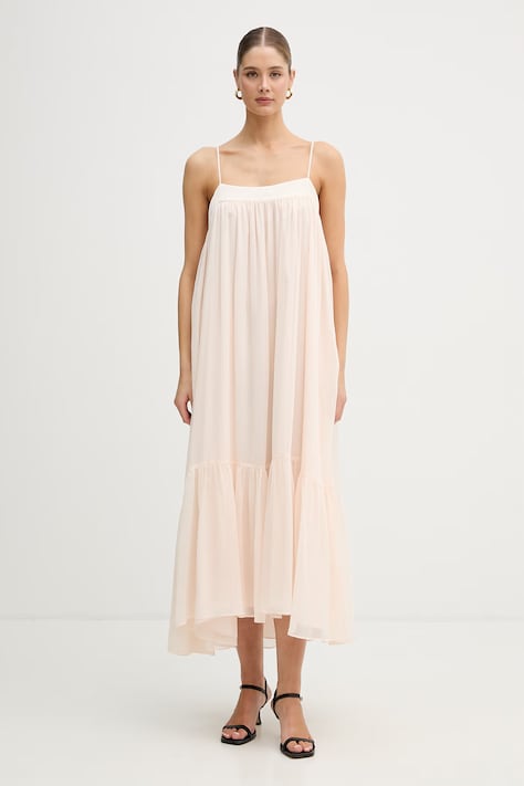 Rotate sukienka rozkloszowana pomarańczowa gładka 1155242593