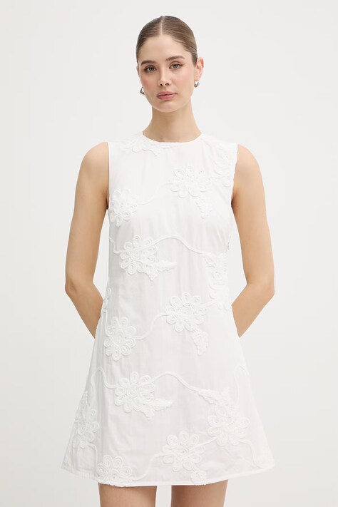 Rotate sukienka bawełniana biała 115559400