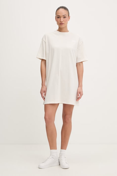 The North Face sukienka bawełniana Evolution Simple Dome beżowa NF0A8FDMQLI1