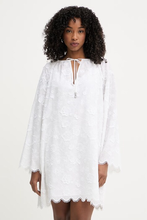 MICHAEL Michael Kors sukienka bawełniana beżowa MS680R0KPX