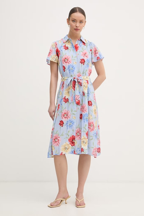 Gant sukienka niebieska w kwiaty 4503498