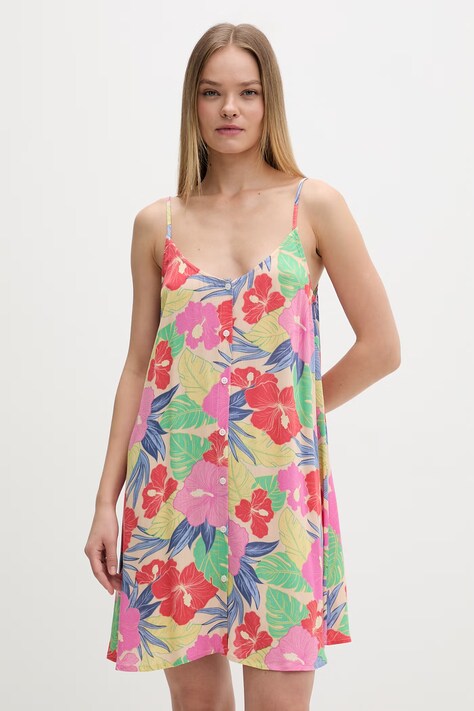 Rip Curl sukienka letnia z wiskozy PARTY PACK multicolor 08UWDR