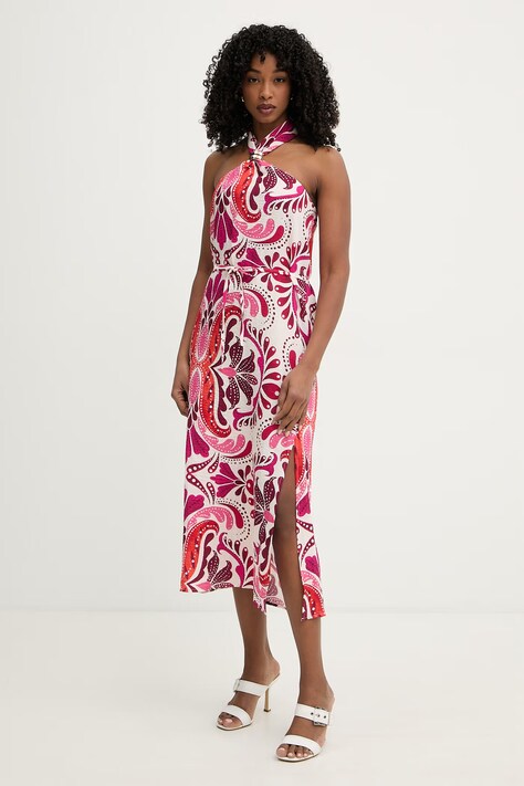 Morgan sukienka letnia z wiskozy różowa RARIA
