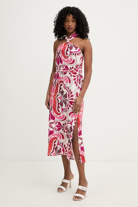 Morgan sukienka letnia z wiskozy różowa RARIA