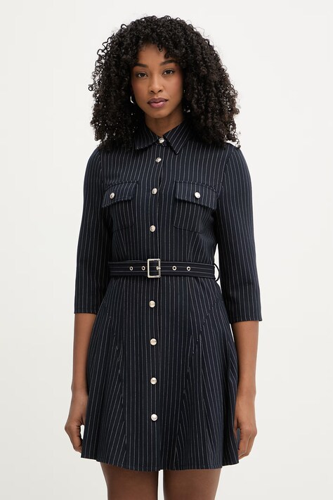 Morgan sukienka granatowa w paski RIZOU