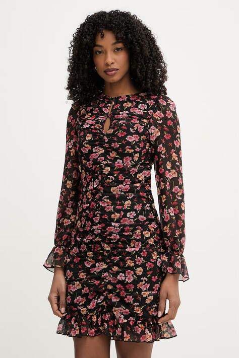 Morgan sukienka letnia czarna w kwiaty RLOLA