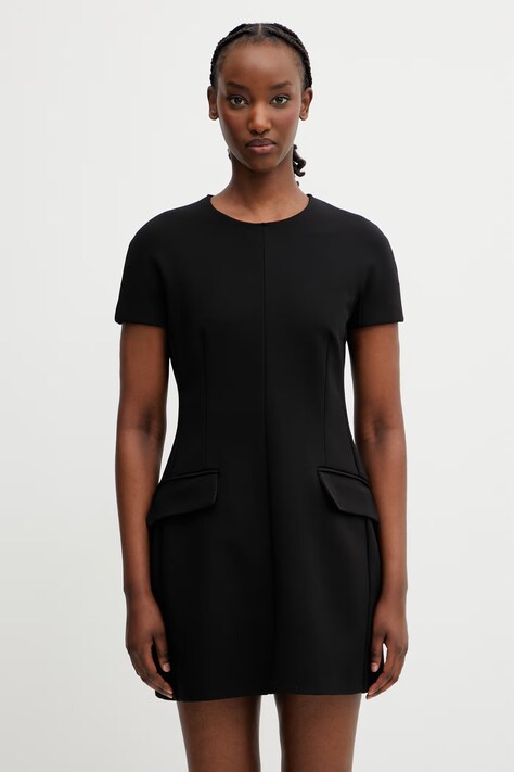 Sportmax Spxmito маленька чорна сукня однотонна з віскозою чорна 2612621062600