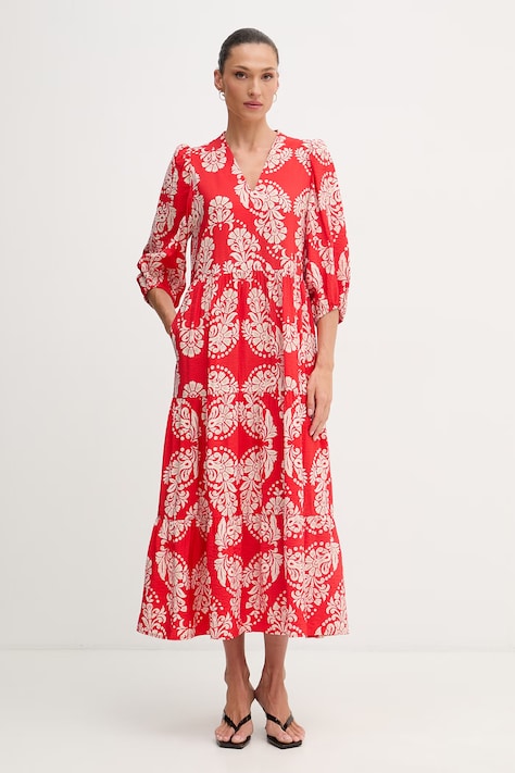 Lola Casademunt sukienka z wiskozą pomarańczowa