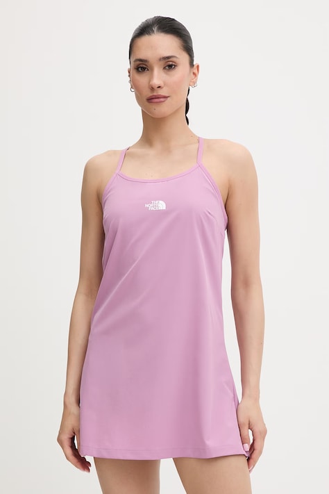 The North Face rochie sport FLEX WOVEN violetă simplă NF0A8G26G6E1
