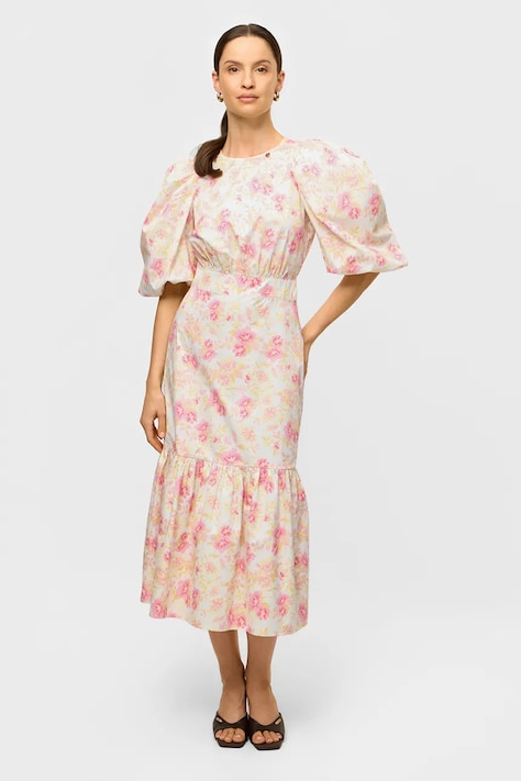 BIZUU vestito d'estate in cotone MOSELLE rosa MOSELLE KREMOWY