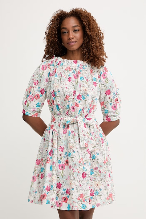 Liu Jo sukienka bawełniana biała VA6097 T531A