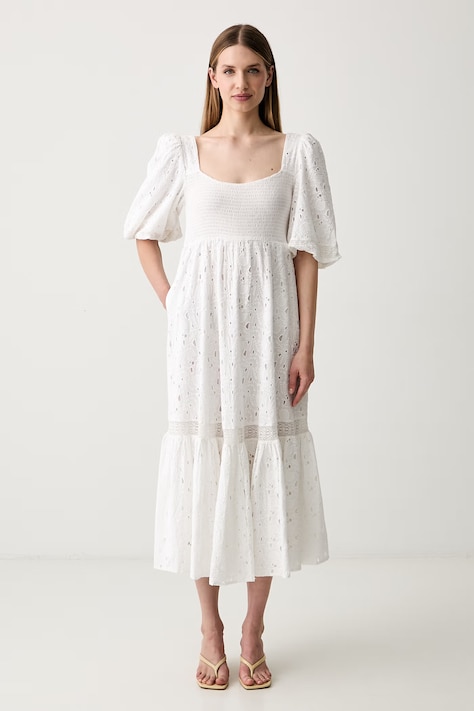 Pedro del Hierro sukienka letnia bawełniana biała gładka 3813576