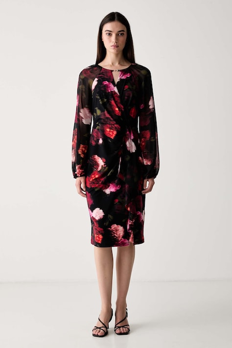 Joseph Ribkoff sukienka czarna w kwiaty 253791