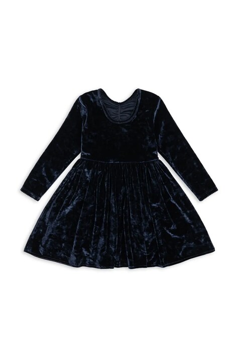 Dievčenské šaty Konges Sløjd CARLITO DRESS GRS tmavomodrá farba, mini, áčkový strih, KS104243