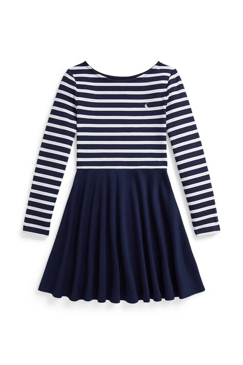 Παιδικό φόρεμα Polo Ralph Lauren χρώμα: ναυτικό μπλε, 313A96139003