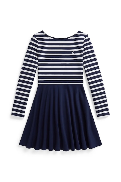 Polo Ralph Lauren sukienka dziecięca kolor granatowy mini rozkloszowana 313A96139003