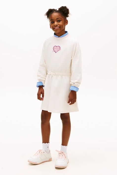 Дитяча сукня Tommy Hilfiger колір білий mini розкльошена KG0KG09283