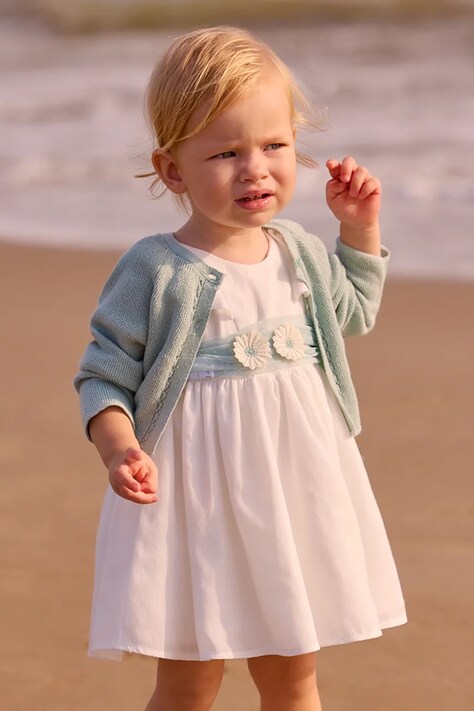 Mayoral sukienka dziecięca kolor biały mini rozkloszowana 1903