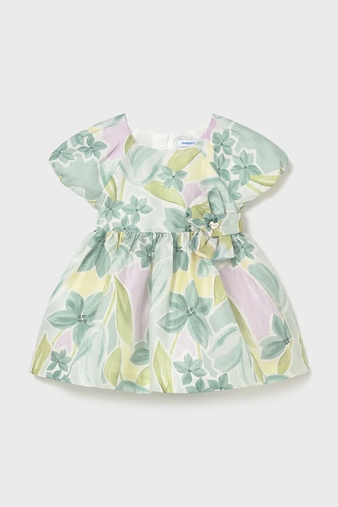 Детское льняное платье Mayoral mini расклешённое 1909