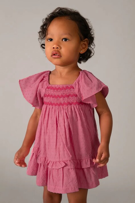 Mayoral sukienka bawełniana dziecięca kolor różowy mini rozkloszowana 1912