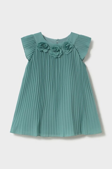Mayoral sukienka dziecięca kolor zielony mini rozkloszowana 1913