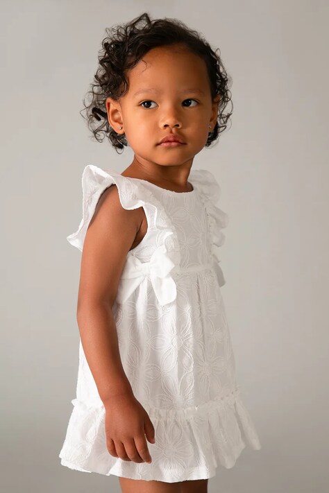 Mayoral vestito di cotone bambina colore bianco  1915