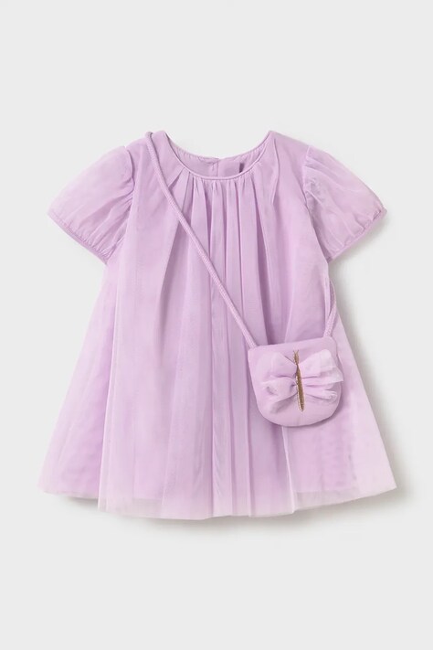 Mayoral sukienka dziecięca kolor fioletowy mini rozkloszowana 1917
