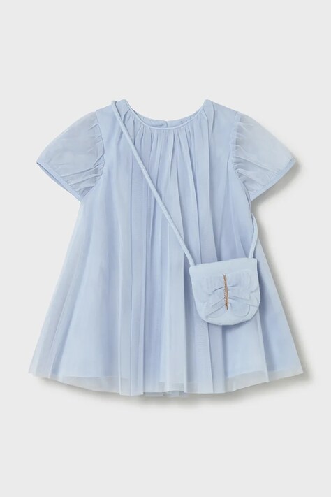 Mayoral sukienka dziecięca kolor niebieski mini rozkloszowana 1917