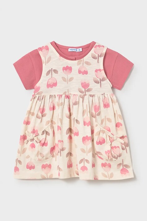 Mayoral sukienka i t-shirt kolor różowy mini rozkloszowana 1922